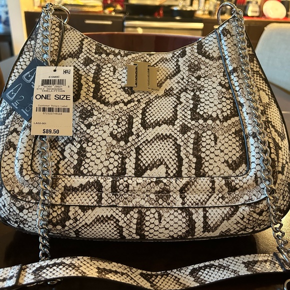 Esmie Vanilla Python Bag - Picture 1 of 4